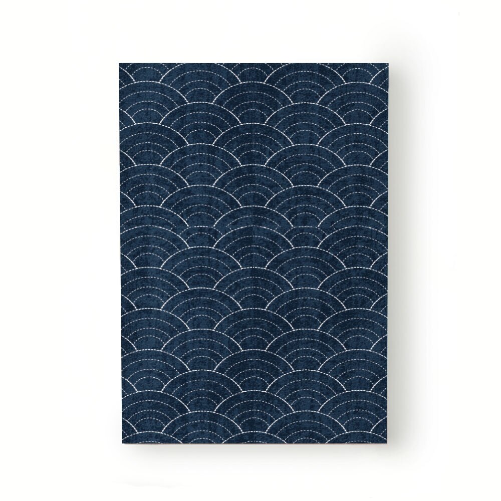 Caiet tip Agenda Heartwork cu muchie cusuta, Elemente valuri albastru, Latime 140 mm x Inaltime 200 mm