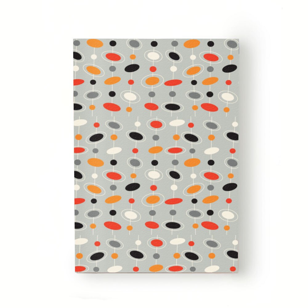 Caiet tip Agenda Heartwork cu muchie cusuta, Forme ovale retro, Latime 140 mm x Inaltime 200 mm