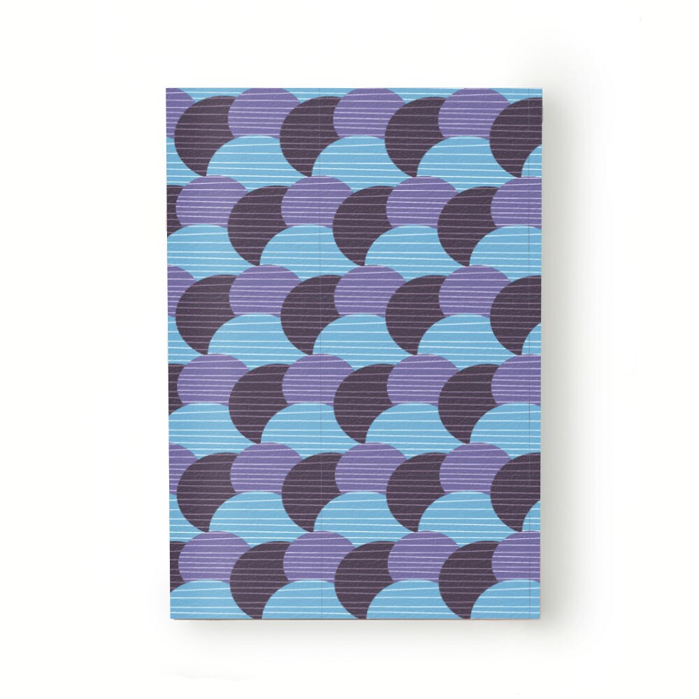 Caiet tip Agenda Heartwork cu muchie cusuta, Cercuri albastru -mov, Latime 140 mm x Inaltime 200 mm