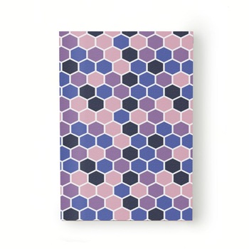 Caiet tip Agenda Heartwork cu muchie cusuta, Model fagure nuante de mov, Latime 140 mm x Inaltime 200 mm Caiet tip Agenda Heartwork cu muchie cusuta, Model fagure nuante de mov, Latime 140 mm x Inaltime 200 mm