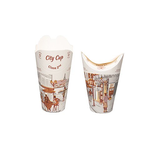 Set pahare din carton personalizat, model Butterfly, 250ml, 8oz, 40 buc/set