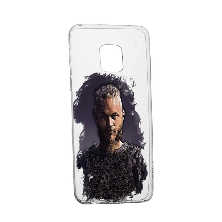 Husa Vikingii Ragnar Lothbrok Movie, pentru Xiaomi Redmi Note 9 Pro Max, rezistenta la uzura, anti-alunecare, din silicon Premium, 452