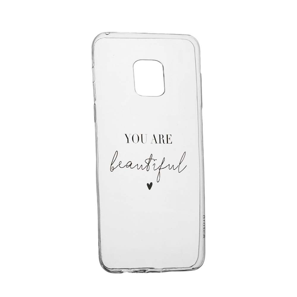 Husa cu mesaj You Are Beautiful, pentru Xiaomi Redmi Note 9S, rezistenta la uzura, anti-alunecare, din silicon Premium, 477