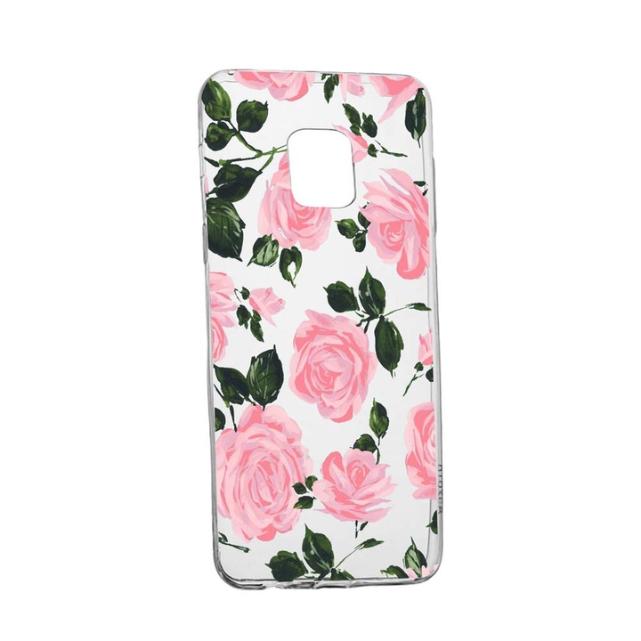 Husa Trandafiri, culorile de pastel, pentru Xiaomi Redmi Note 9 Pro, rezistenta la uzura, anti-alunecare, din silicon Premium, 514