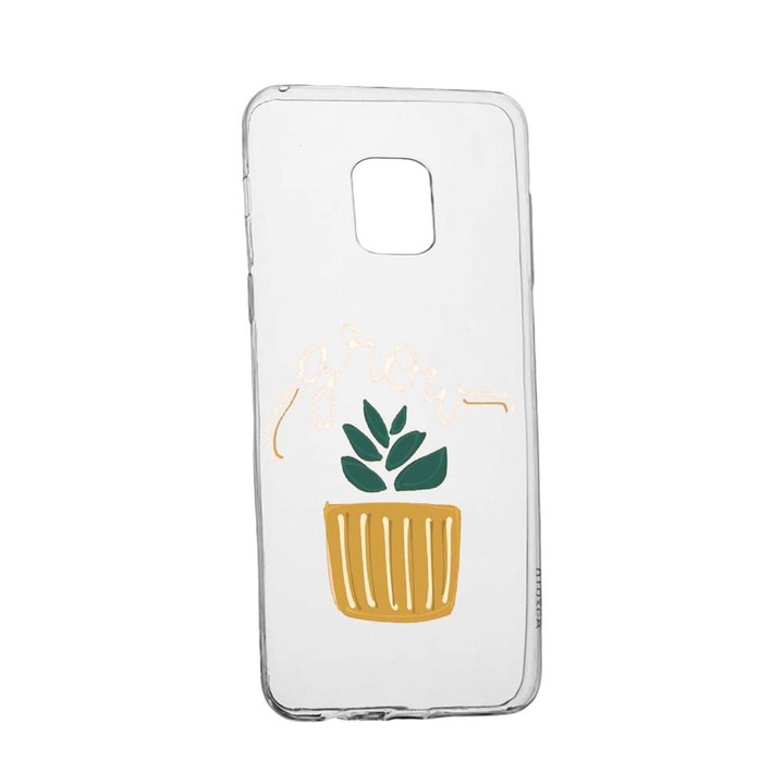 Husa cu mesaj Grow, pentru Xiaomi Redmi Note 9 Pro Max, rezistenta la uzura, anti-alunecare, din silicon Premium, 490