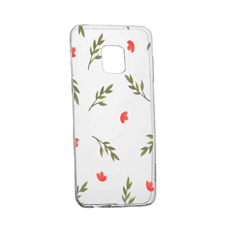 Husa Flori, pentru Xiaomi Redmi Note 9 Pro, rezistenta la uzura, anti-alunecare, din silicon Premium, 516