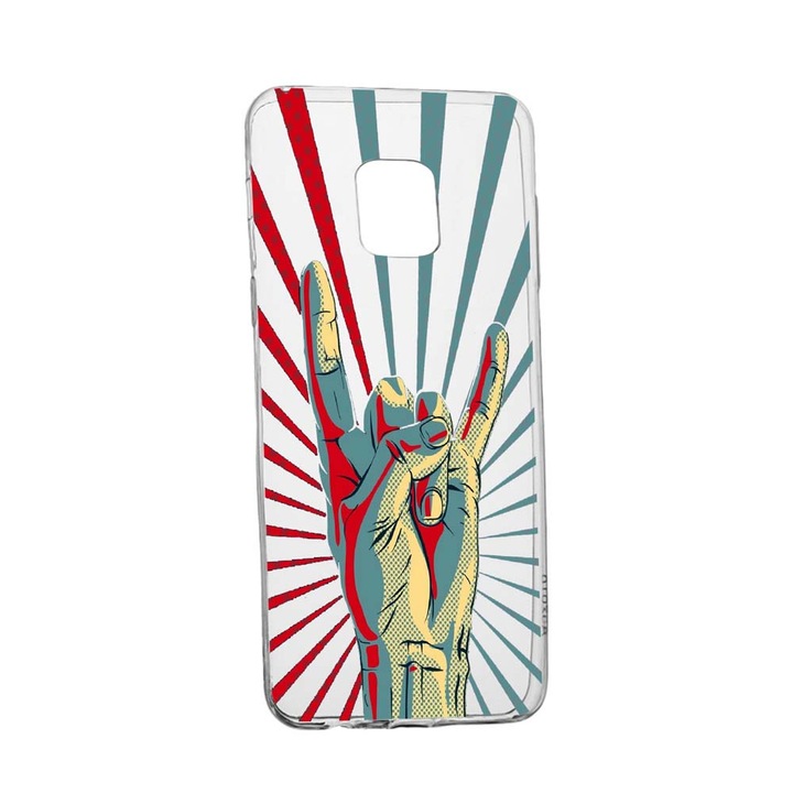 Husa Rock Music, pentru Xiaomi Redmi Note 9 Pro, rezistenta la uzura, anti-alunecare, din silicon Premium, 530