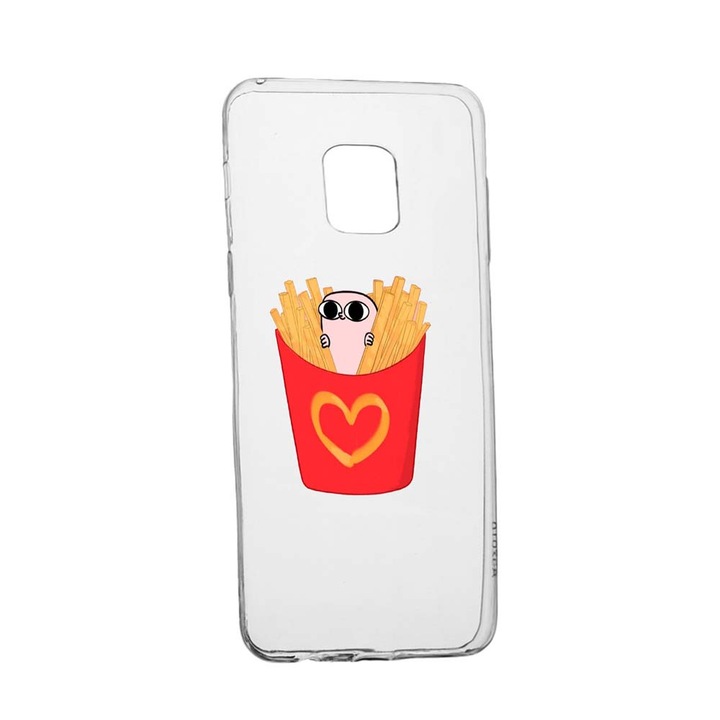 Husa I Love Chips, pentru Xiaomi Redmi Note 9 Pro, rezistenta la uzura, anti-alunecare, din silicon Premium, 602