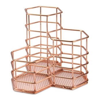 Suport de birou hexagonal, rose gold Suport de birou hexagonal, rose gold