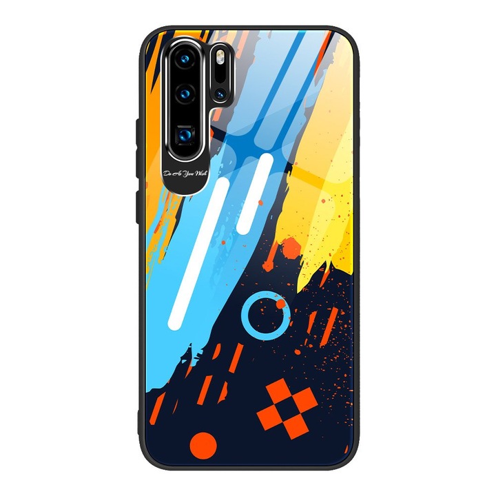 Husa de protectie, Color Tempered Glass Pattern 1, pentru iPhone 11, Multicolor