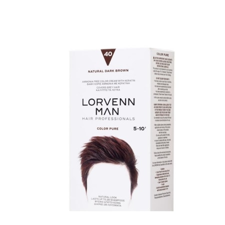 Lorven Rice Vopsea de par pentru barbati Lorven Color Pure 40 Natural Dark Brown 40 ...