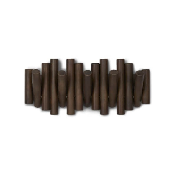 Cuier Umbra Picket Rail, 5 carlige rabatabil, wenge