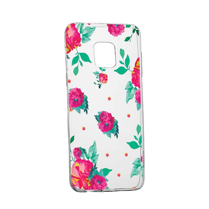 Husa Roses - Pastel colors, pentru Xiaomi Redmi Note 9 Pro, rezistenta la uzura, anti-alunecare, din silicon Premium, 688