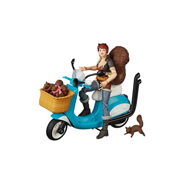 Фигурка Marvel Legends Series Squirrel Girl with Vehicle, 15 см, многоцветна