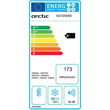 Lada frigorifica Arctic AO10W30+, 104 l, Clasa A+, Autonomie 30h, Alb