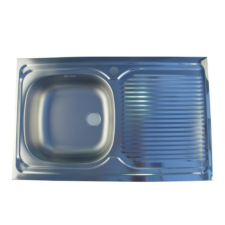 Rozsdamentes acél mosogató, a maszkon, Franke SDN 711, 80 x 50 cm, jobb