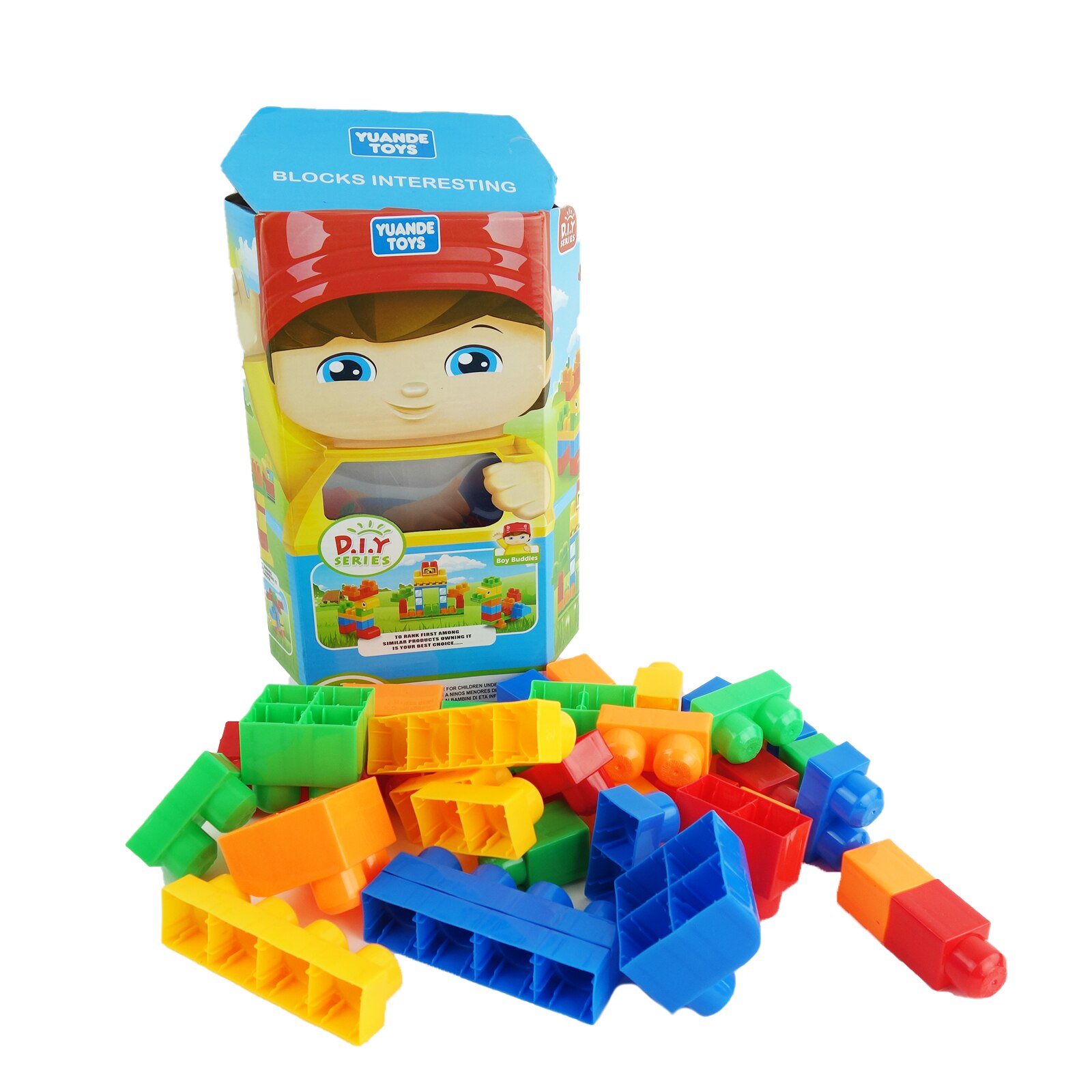 Set de cuburi de constructie, mari, pentru baieti, 30 de piese, multicolor