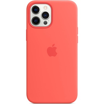 Husa de protectie Apple Silicone Case MagSafe pentru iPhone 12 Pro Max, Pink Citrus Husa de protectie Apple Silicone Case MagSafe pentru iPhone 12 Pro Max, Pink Citrus