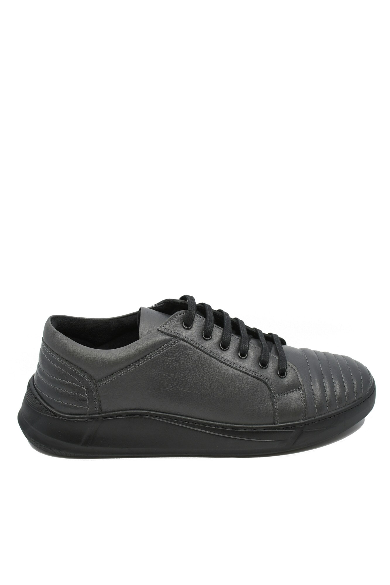 Pantofi barbati casual gri din piele naturala
