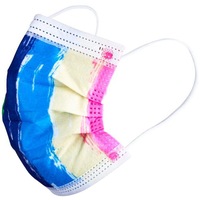 Set 50 bucati Masti faciale, pentru copii, medicale, de unica folosinta, nesterile, tip II R, Model curcubeu
