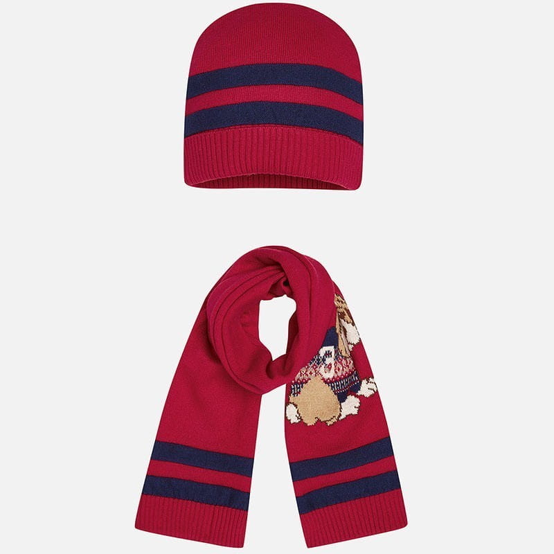 Set, Mayoral, caciula, fular si manusi, baieti, 6 luni