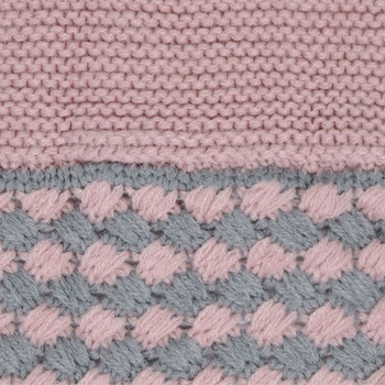 Fular circular, Zola®,dama, roz cu gri si model Fular circular, Zola®,dama, roz cu gri si model