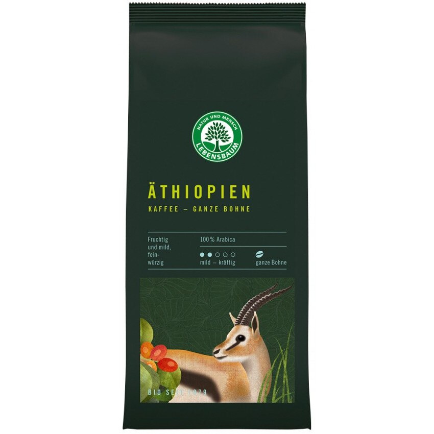 Cafea boabe Etiopia, 100% arabica, bio, 250g