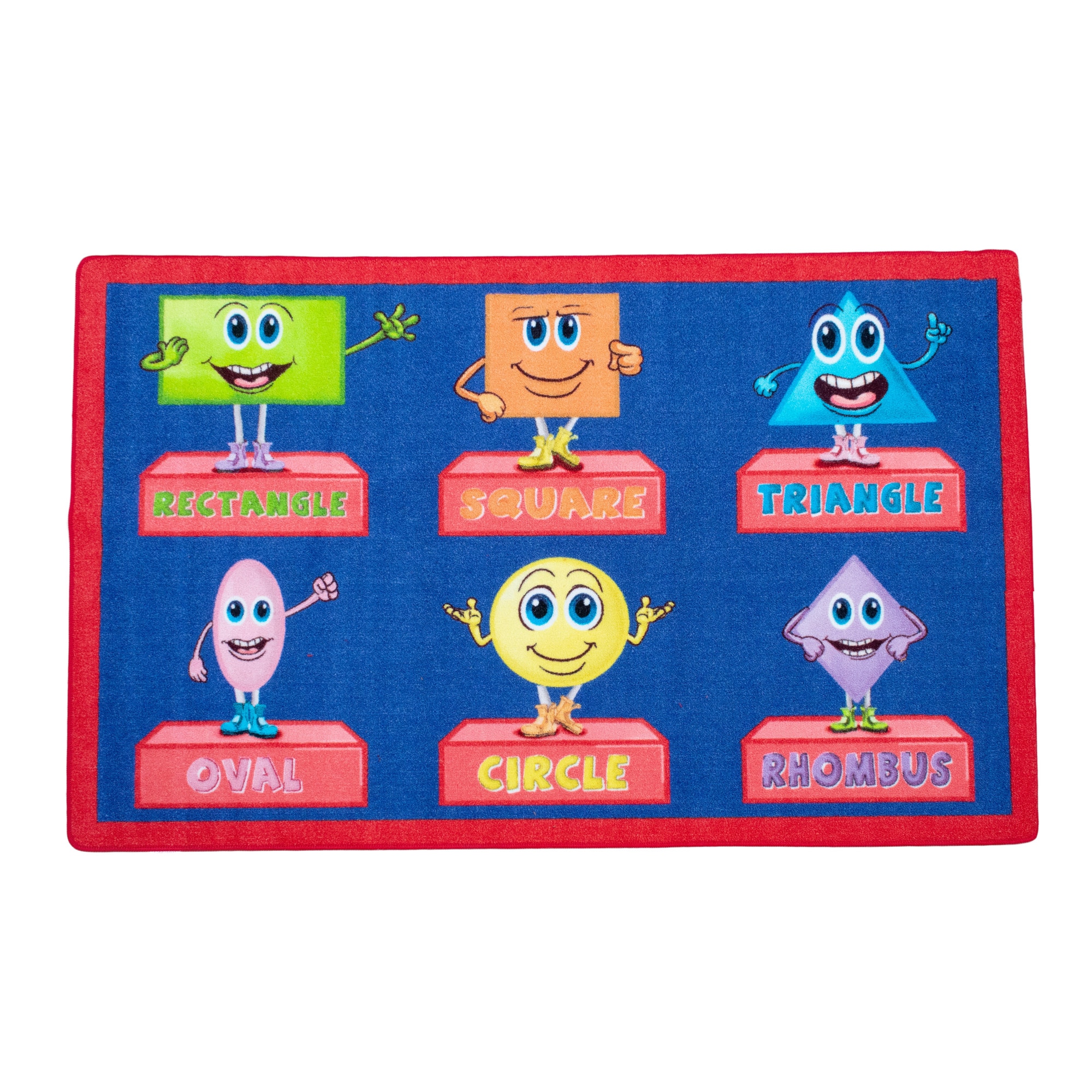 Covor copii educativ, antiderapant, 133x190cm, inaltime fir 6 mm, 100% poliamida, greutate 1350g /mp, model Shapes