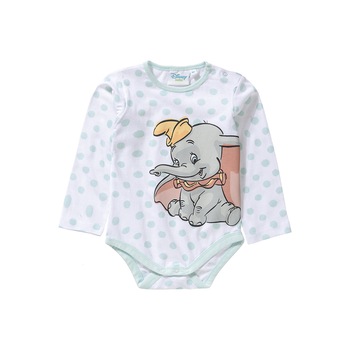 Body cu imprimeu copii Dumbo by Disney, alb, 86 cm, 12-18 luni Body cu imprimeu copii Dumbo by Disney, alb, 86 cm, 12-18 luni