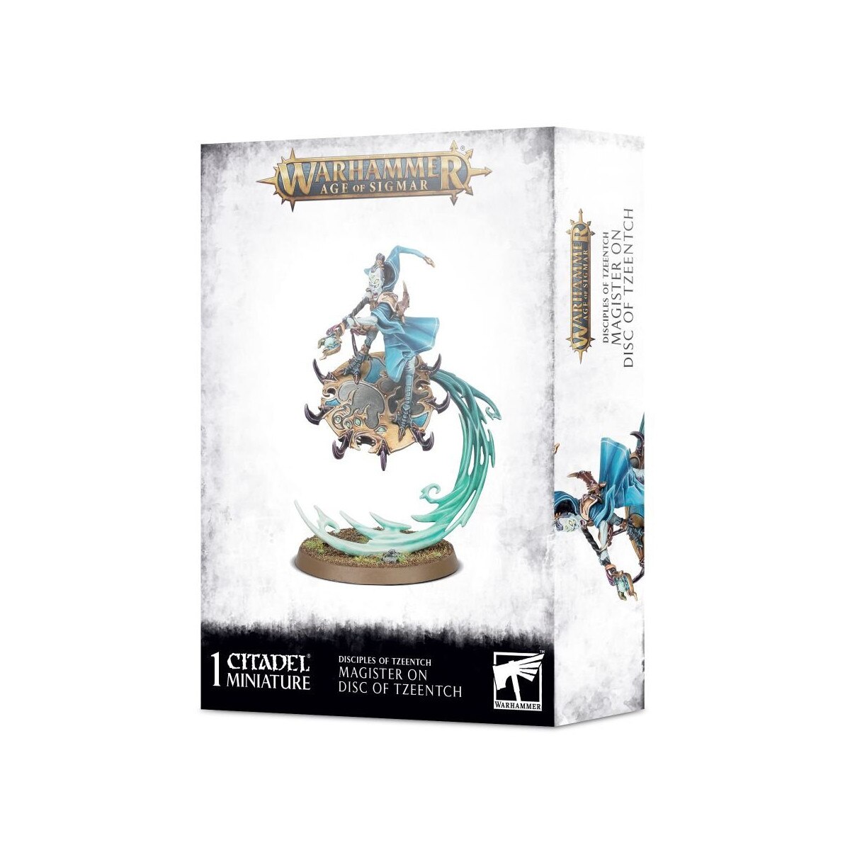 Miniatura Warhammer AOS, Games Workshop, Disciples of Tzeentch Magister on Disc of Tzeentch