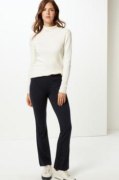 Marks & Spencer, Pantaloni slim fit din jerseu cu croiala ampla, Negru, W27.5-L31 Marks & Spencer, Pantaloni slim fit din jerseu cu croiala ampla, Negru, W27.5-L31