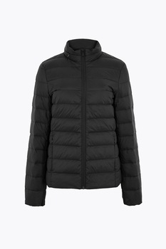 Marks & Spencer, Geaca cu umplutura de puf si aspect matlasat, Negru, 40 Marks & Spencer, Geaca cu umplutura de puf si aspect matlasat, Negru, 40