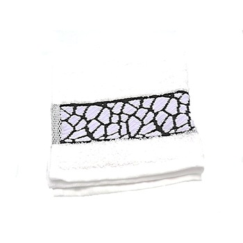 Prosop Karma Bumbac 100%,30x30cm, Alb cu imprimeu negru, Egipt Prosop Karma Bumbac 100%,30x30cm, Alb cu imprimeu negru, Egipt