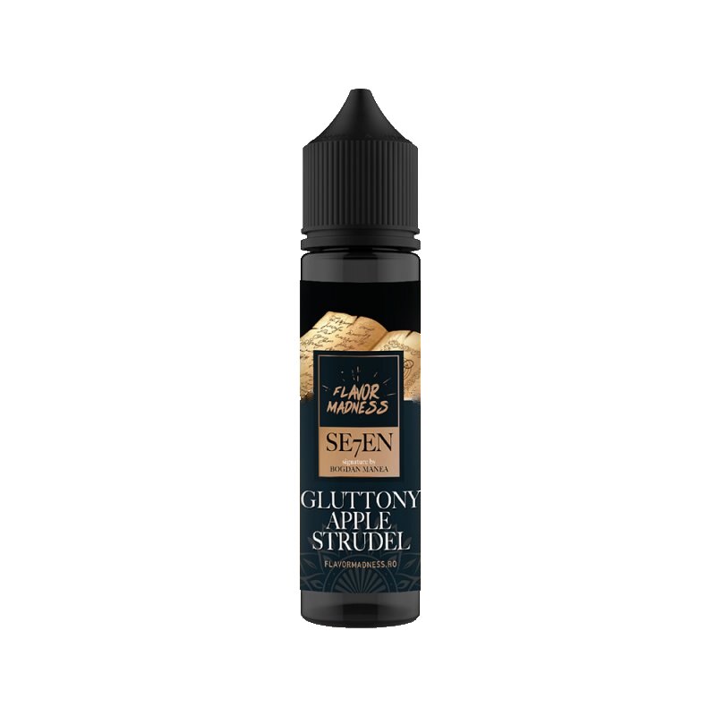 Lichid tigara electronica, fara nicotina Flavor Madness, Gluttony Apple Strudel - 30ml