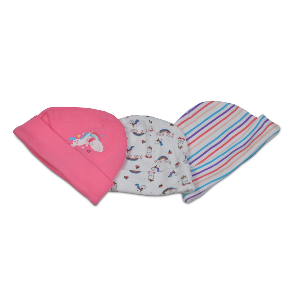 Set 3 caciulite bebelusi Kay Pink