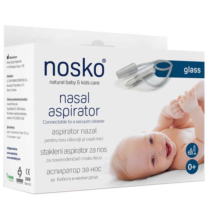 Aspirator Nazal, Nosko Glass, 0+ ani