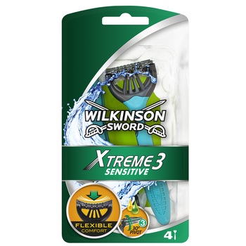 Aparat de ras de unica folosinta Wilkinson Extreme 3 Sensitive, Barbati, 4 buc Aparat de ras de unica folosinta Wilkinson Extreme 3 Sensitive, Barbati, 4 buc