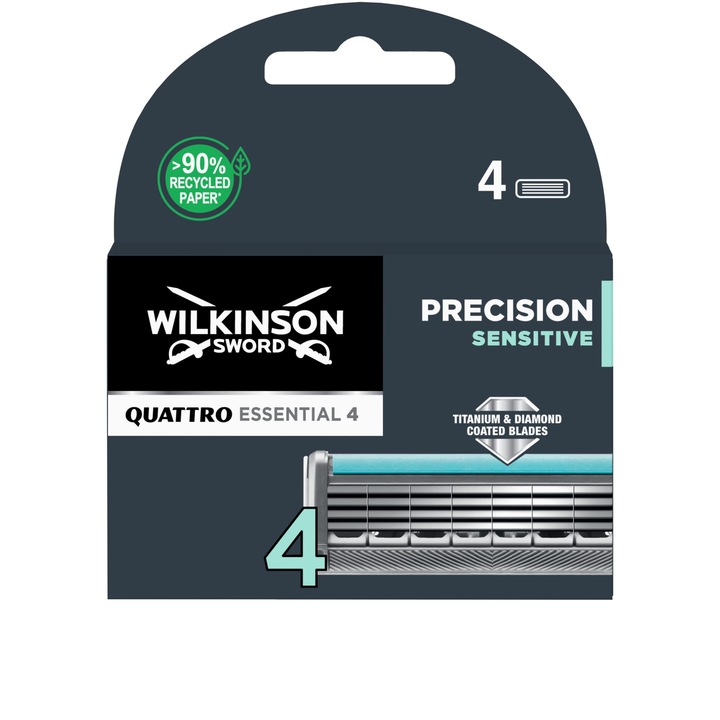 Pachet Wilkinson QUATTRO TITANIUM SENSITIVE: 4 Rezerve