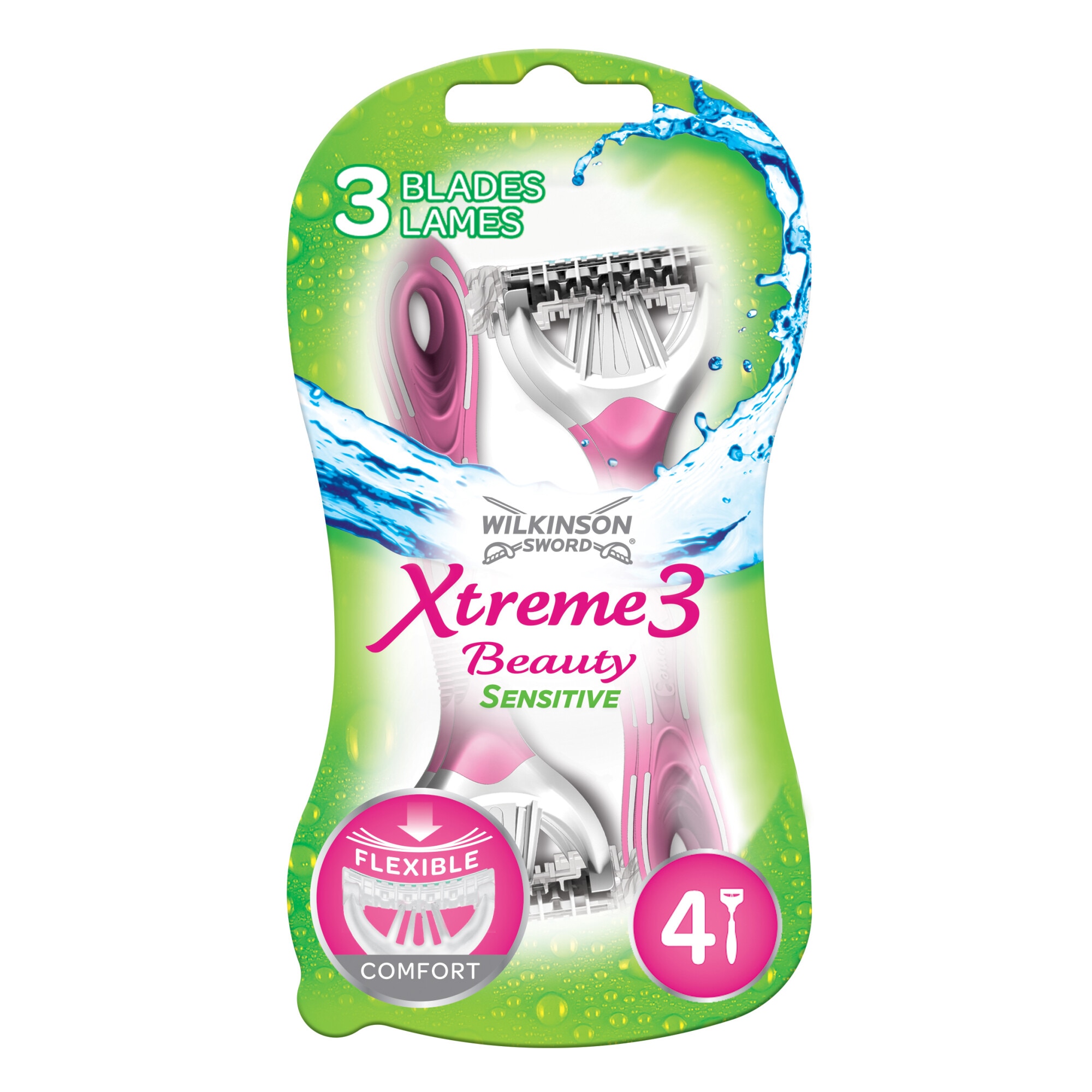 Aparat de ras de unica folosinta Wilkinson Extreme 3 Beauty Sensitive, Femei, 4 buc
