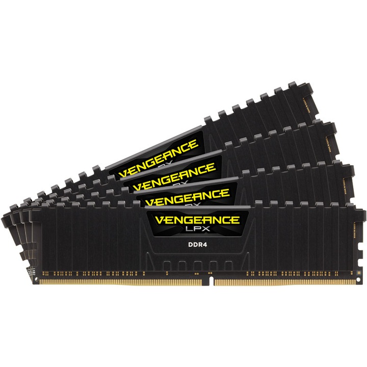 Memorie Corsair 64GB (4x16GB), DDR4, CL15, 3000 MHz, Vengeance LPX, include cooler Corsair Vengeance Airflow
