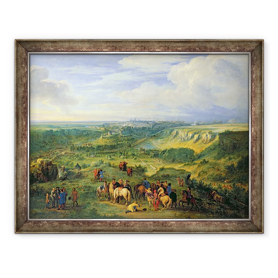 Tablou inramat - Adam Frans van der Meulen - Vedere a orasului Luxemburg din apropierea Bailor Mansfeld, 60 x 80 cm