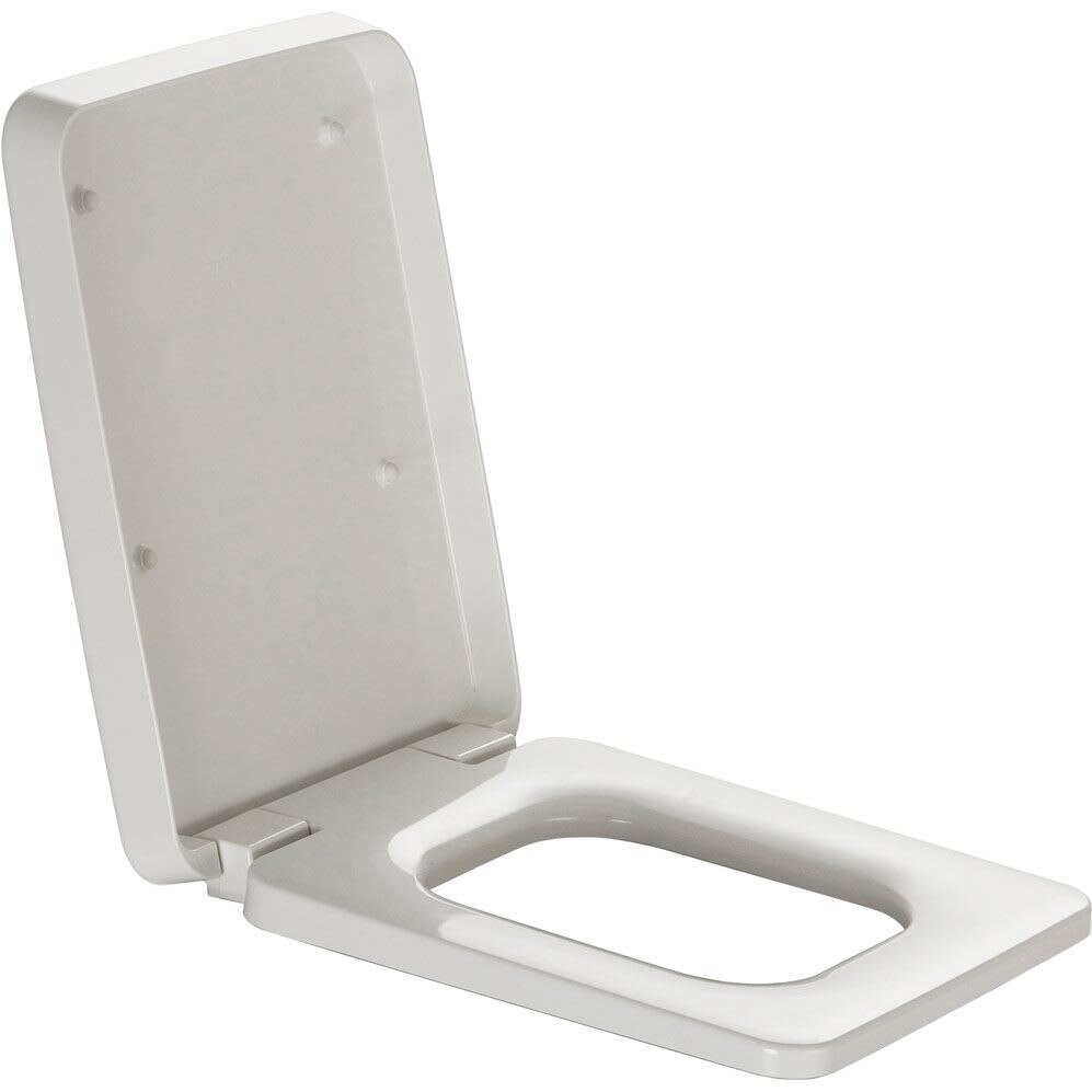 Capac WC Laufen Il Bagno Alessi One Square cu inchidere lenta, alb