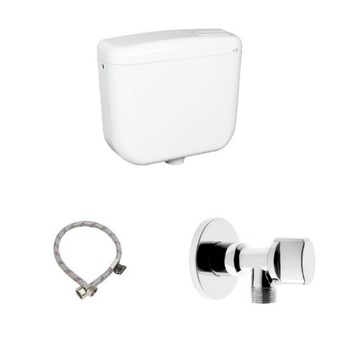 Rezervor WC Concept 1 ,9 l, monobloc, Alb,cu robinet coltar 1/2 x 1/2 si racord alimentare apa 1/2 x 3/8 Rezervor WC Concept 1 ,9 l, monobloc, Alb,cu robinet coltar 1/2 x 1/2 si racord alimentare apa 1/2 x 3/8