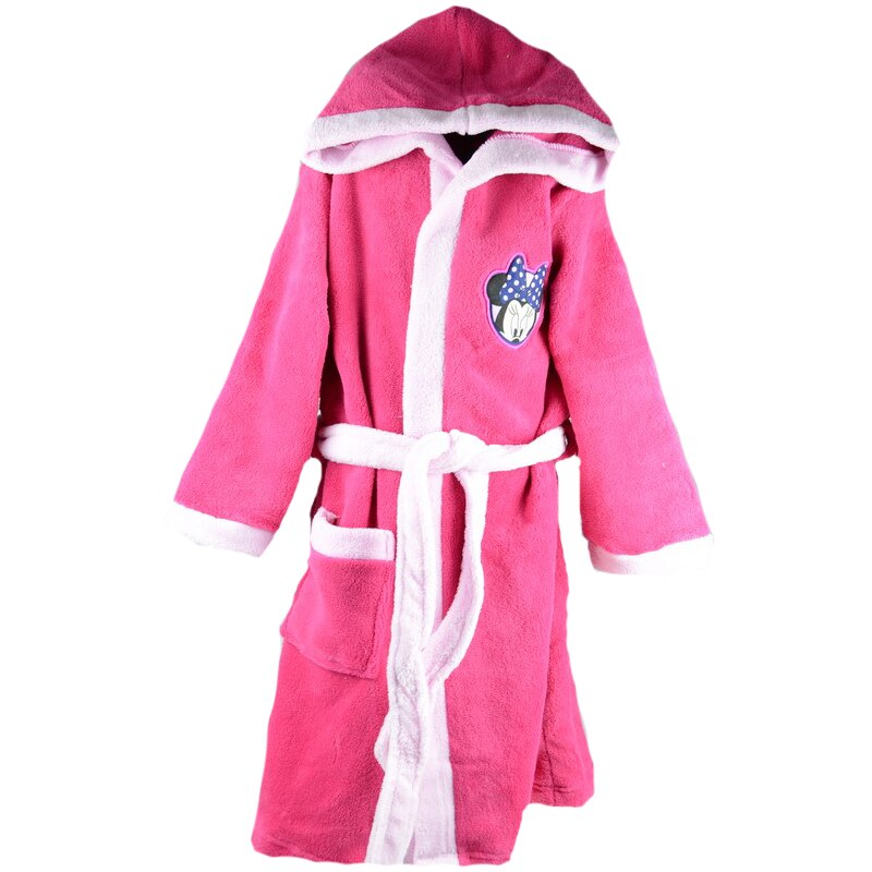 Halat de baie pentru copii Setino Minnie Mouse HB-2, Fucsia, 110-116 cm