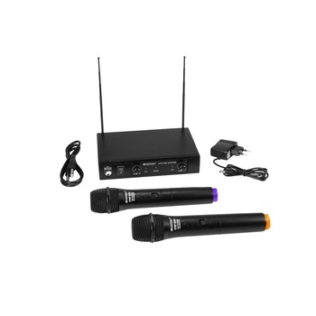 Set 2x Microfoane Omnitronic, Wireless Sistem vhf-102, 212.35 Set 2x Microfoane Omnitronic, Wireless Sistem vhf-102, 212.35