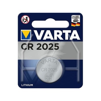 Baterie Varta 6276875 CR2025, 3 V, Tip buton, Litiu, 1 buc Baterie Varta 6276875 CR2025, 3 V, Tip buton, Litiu, 1 buc