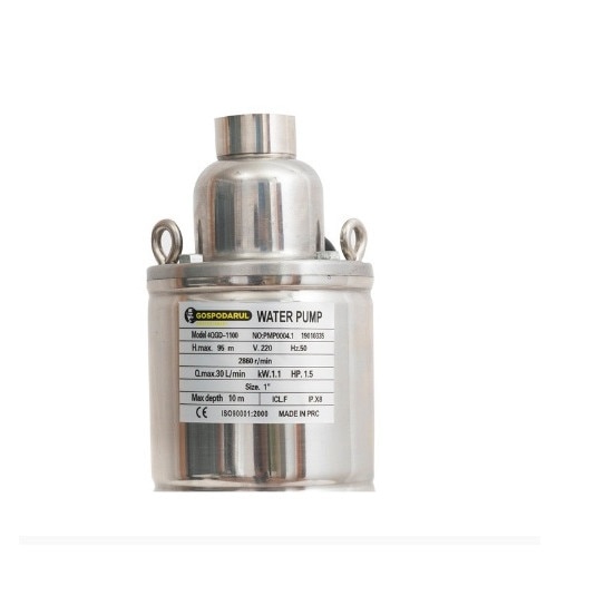 Pompa Submersibila Apa Curata Gospodarul Profesionist 4QGD-1100 cu snec, 1100W, 1800 L/h