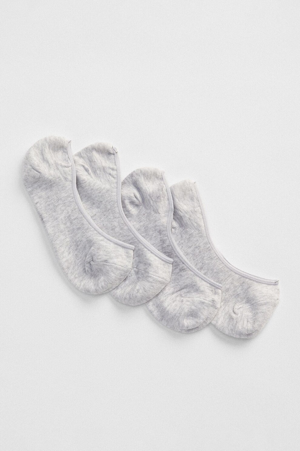 GAP, Set de sosete foarte scurte - 2 perechi, Gri deschis melange, One Size