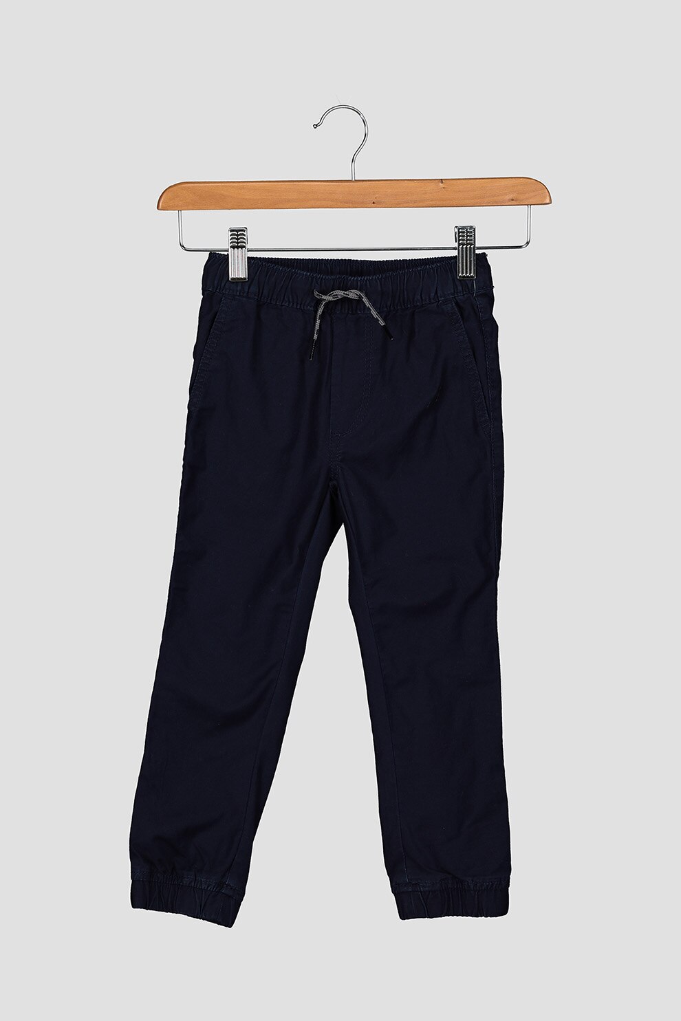 GAP, Pantaloni jogger din amestec de bumbac cu snur, Bleumarin