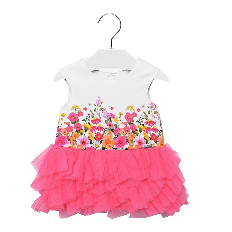 Rochie, Mayoral, fetite, cu imprimeu floral, multicolor, 24 luni